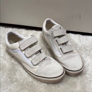 White Velcro Vans
